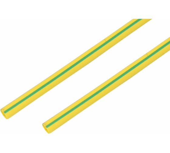 Изображение товара Термоусаживаемая трубка REXANT ТУТ нг 10.0/5.0 мм, 50 шт. по 1м, желто-зеленая 21-0007