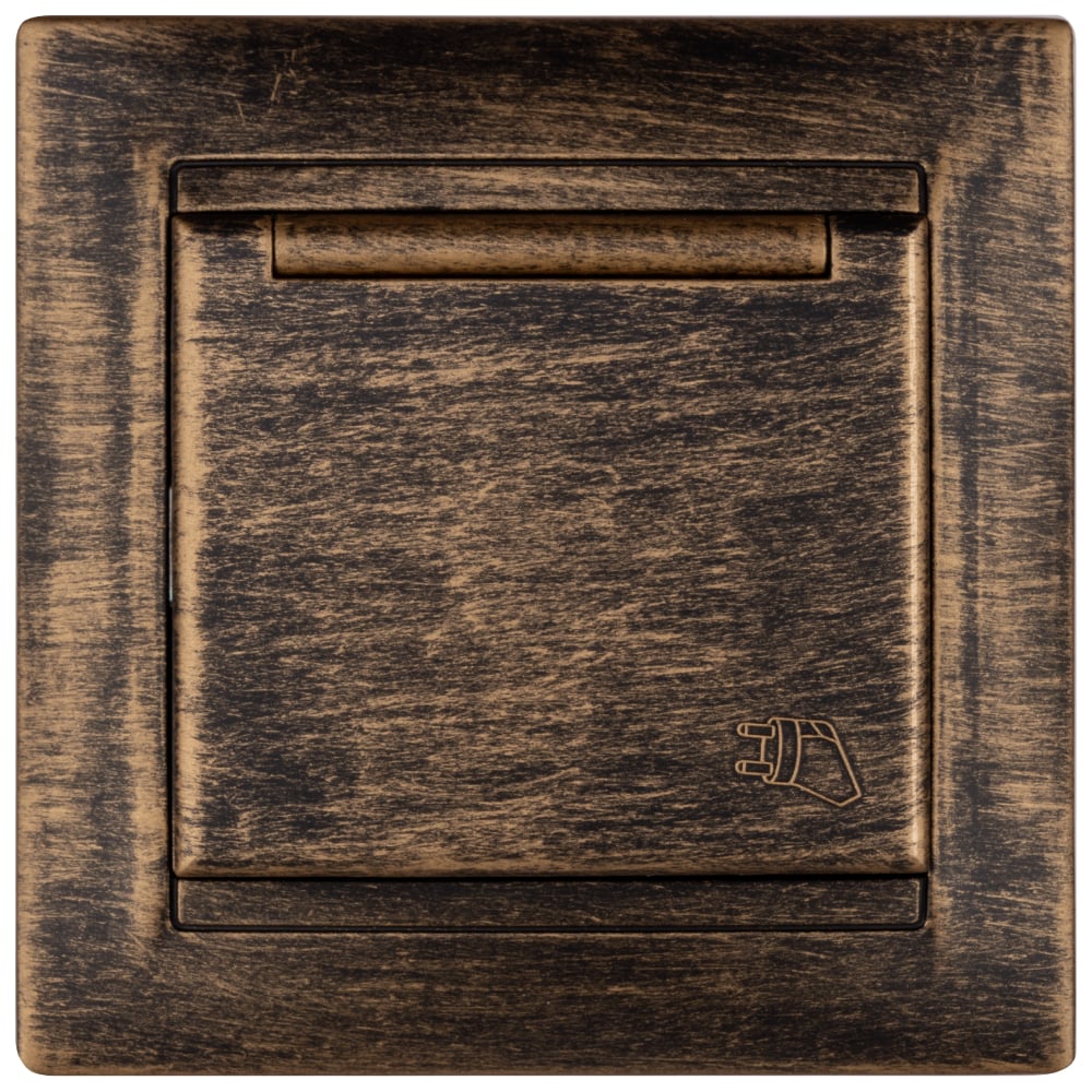 Изображение товара Розетка 2П+З 16А 250В IP44 старинная бронза серия Лама SQ1815-0767