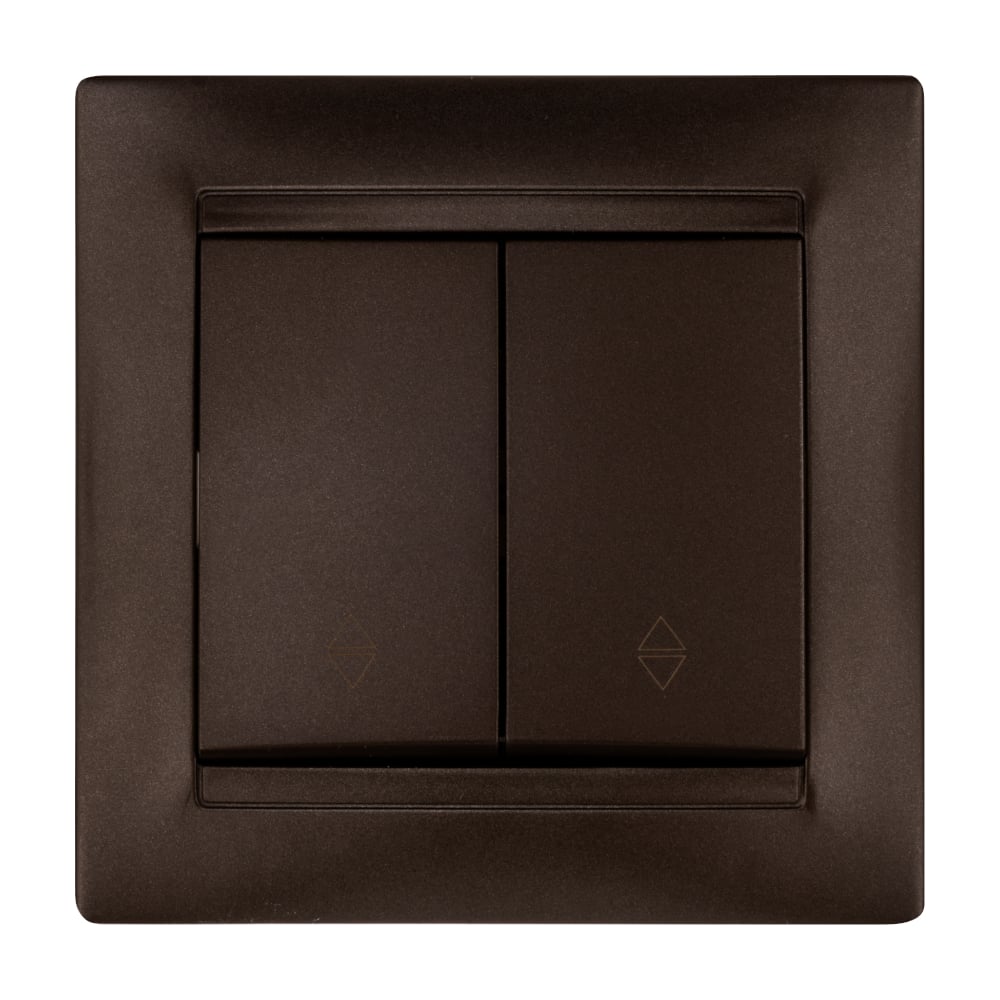 Изображение товара 2-клавишный проходной выключатель TDM ELECTRIC Лама 10А шоколад SQ1815-0507
