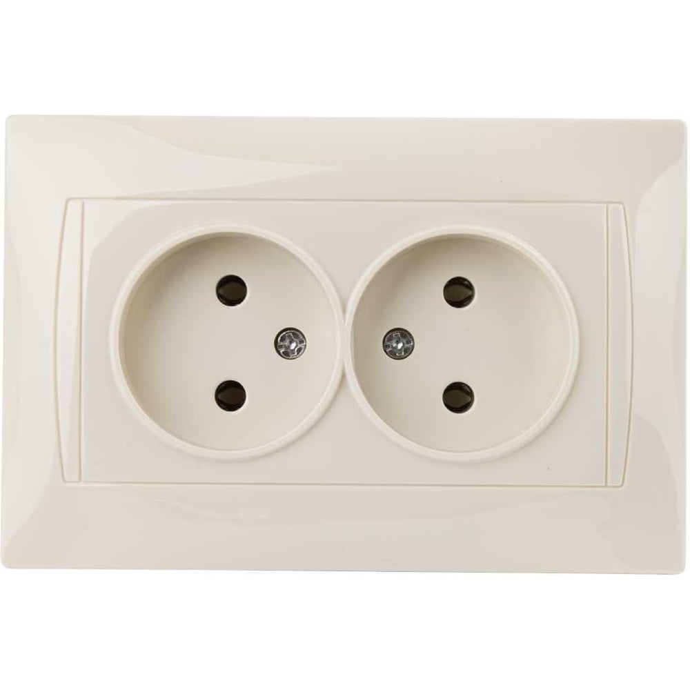 Изображение товара Двойная розетка TDM ELECTRIC Лама 2П 10А 250В слоновая кость