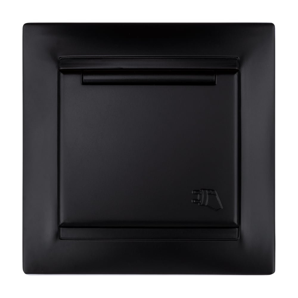 Изображение товара Розетка с заземлением 16А IP44 графит Лама TDM ELECTRIC SQ1815-0626