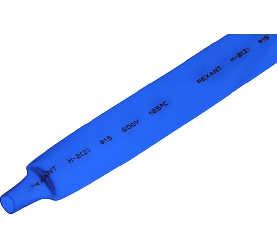 Изображение товара Термоусаживаемая трубка REXANT ТУТ нг 15.0/7.5 мм, 50 шт. по 1м, синяя 21-5005