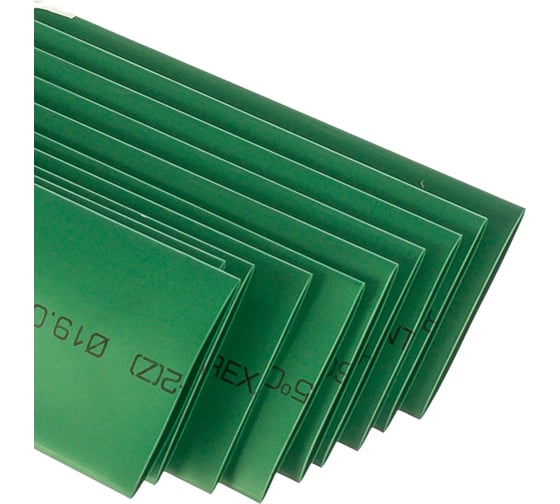 Изображение товара Термоусаживаемая трубка REXANT ТУТнг-LS (2:1)-19/9.5 зеленая 21-9003