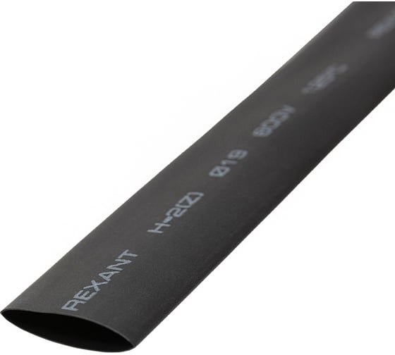 Изображение товара Термоусадочная трубка REXANT ТУТ нг 19.0/9.5 мм, 1м, 10 шт., черная 21-9006