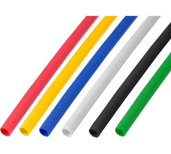 Изображение товара Набор термоусадочной трубки REXANT 3.5/1.75 мм, 1м, 5 цветов, 50шт 29-0153