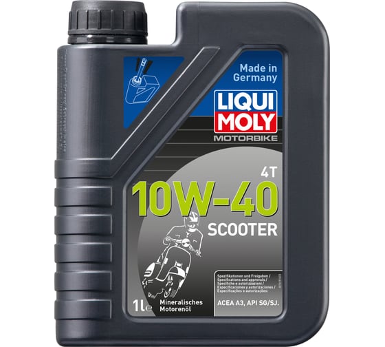 Изображение товара Минеральное моторное масло для скутеров 1л LIQUI MOLY Motorbike 4T Scooter 10W-40 SG/SJ A3 1618