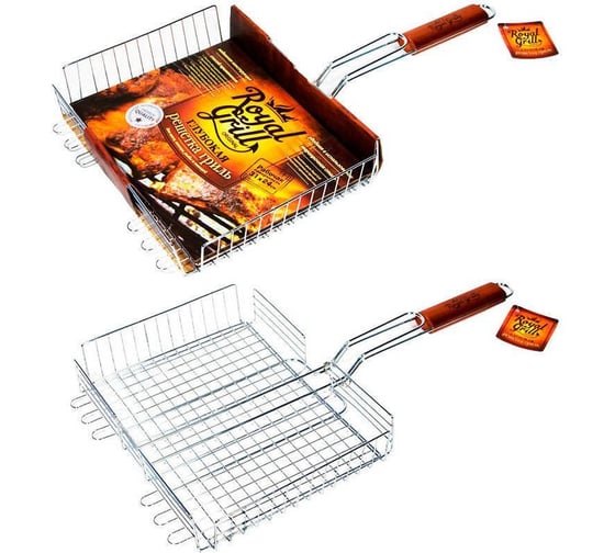 Изображение товара Большая решетка-гриль ROYALGRILL глубокая 41х31см 80-023