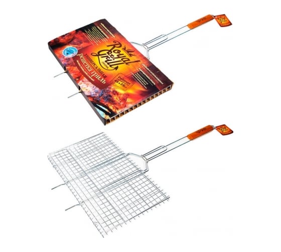 Изображение товара Большая решетка-гриль ROYALGRILL универсальная 45х26см 80-024