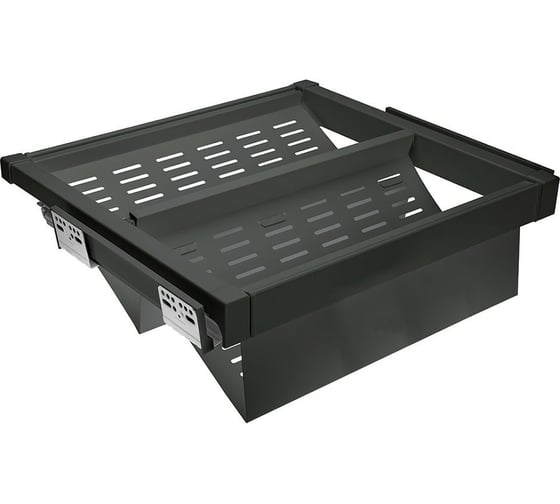 Изображение товара Полка для обуви GTV перфорированная, графит, в модуль 900 мм WG-POBUWM90-60