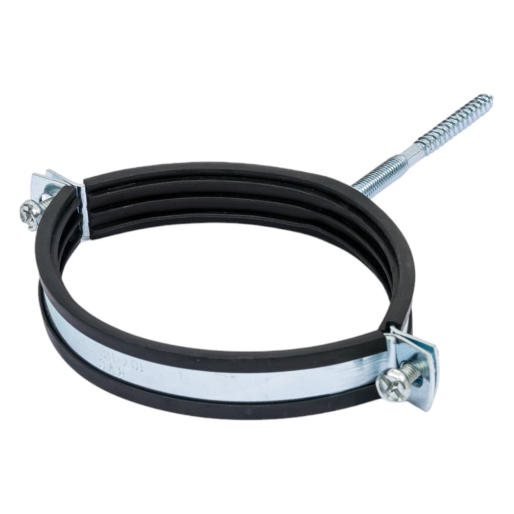 Изображение товара Стальной сантехнический хомут Rvc 107-112 4 дюйма с резиновым уплотнителем и крепежом М8x100