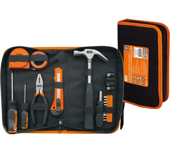 Изображение товара Слесарный набор TDM ELECTRIC 22 предмета, тканевый чехол, серия "Гранит" SQ1014-0203