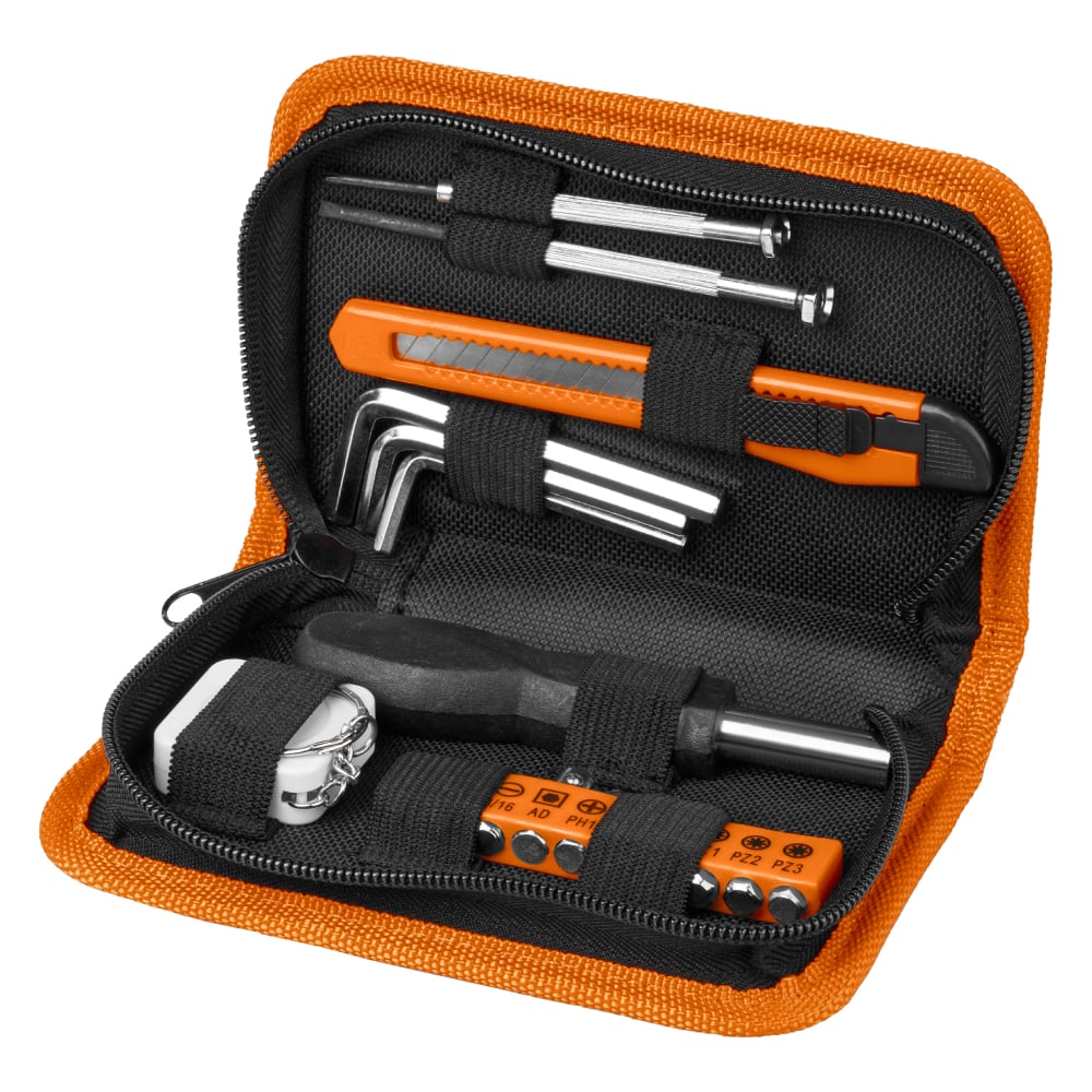 Изображение товара Слесарный набор TDM ELECTRIC 18 предметов, тканевый чехол, серия "Гранит" SQ1014-0202