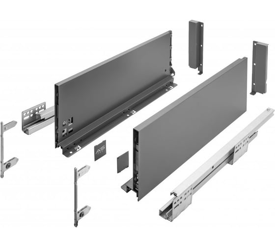 Изображение товара Выдвижной ящик GTV AXIS PRO L-550 мм, высокий H-168 мм, антрацит PB-AXISPRO-KPL550C