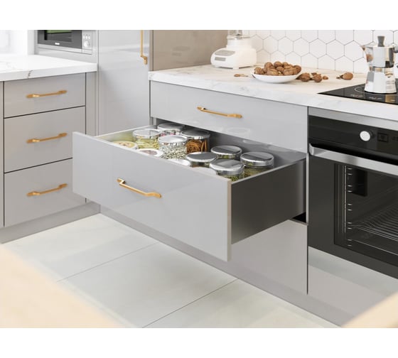 Изображение товара Выдвижной ящик GTV AXIS PRO L-300 мм, высокий H-168 мм, антрацит PB-AXISPRO-KPL300C