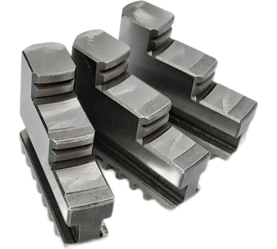 Изображение товара Кулачки прямые к патрону токарному 125 мм, 3-х кулачковому, шаг 6 мм, ширина 16 мм, паз 8 мм TORNERI 045675