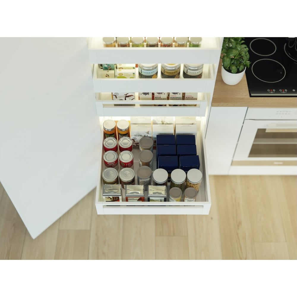 Изображение товара Выдвижной ящик GTV AXIS PRO L-450 мм, белый, сталь, мягкое закрывание