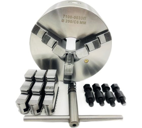 Изображение товара Патрон токарный 200 мм, 3-х кулачковый 7100-0033п (к11-200\c6) TORNERI 045666