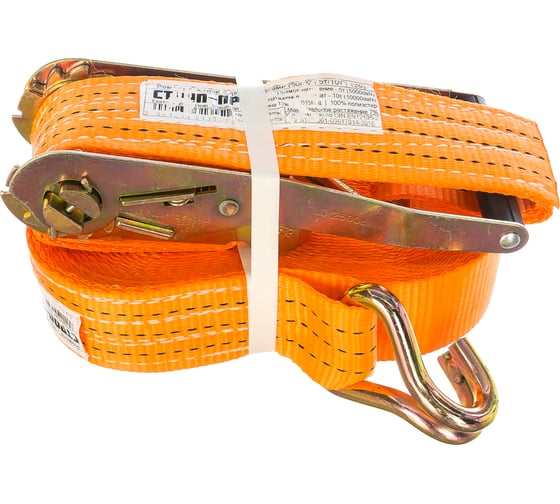 Изображение товара Стяжной ремень с крюками (50мм, 5т, 12м) СТРОП-ПРО SP03011