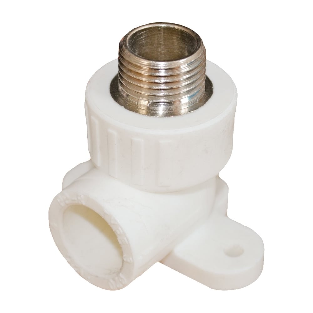 Изображение товара Угол Rvc ППРС наружная резьба 20x1/2 с креплением 25070