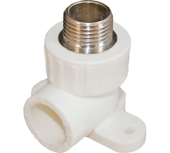 Изображение товара Угол Rvc ППРС наружная резьба 25x3/4 с креплением 15028