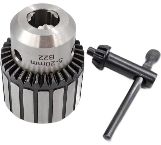 Изображение товара Патрон сверлильный ПС 20 5-20 мм, В22, с ключом, исп. R-01 кл.1 TORNERI 041893