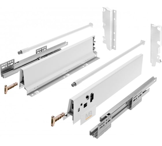 Изображение товара Выдвижной ящик GTV Модерн Бокс L-450, высокий H-199 мм, белый (1 рейлинг) PB-D-KPL450C1