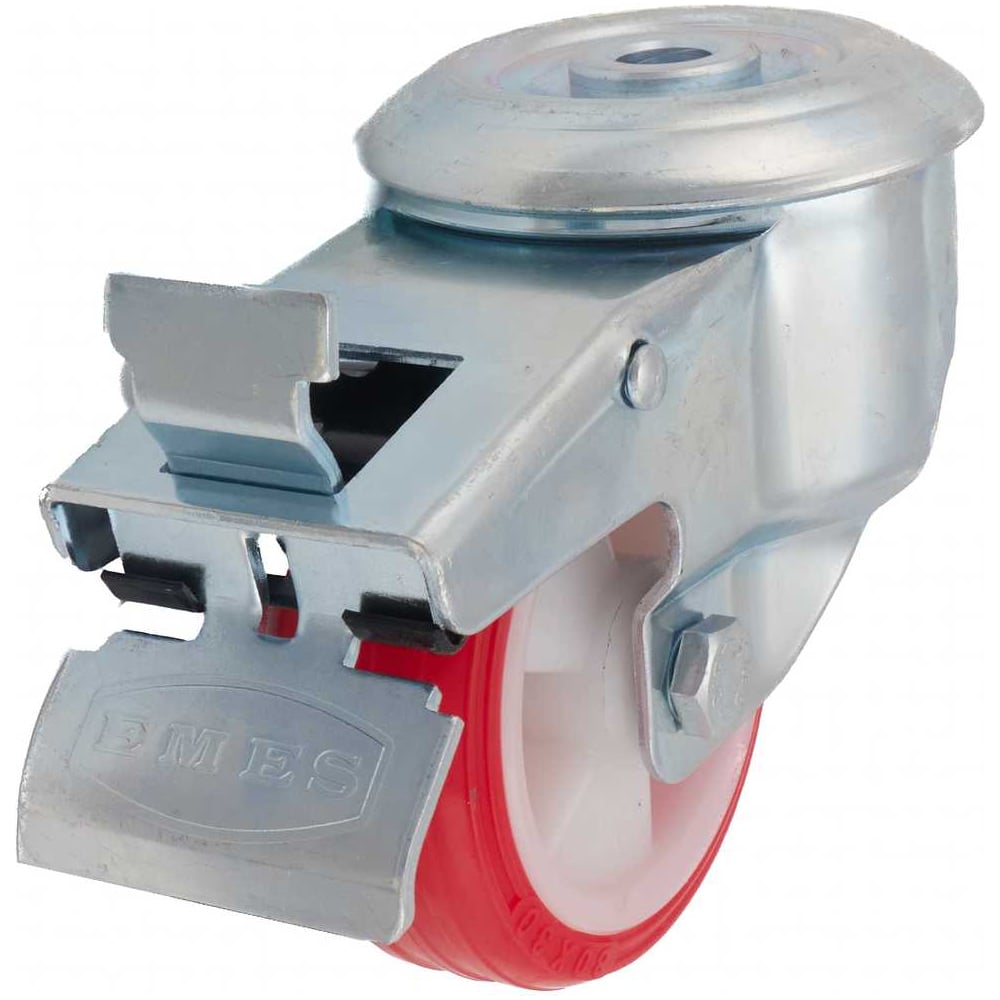 Изображение товара Промышленное колесо с кронштейном и тормозом 80 мм EMES EM04ZKP80X30F