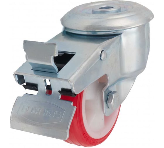 Изображение товара Колесо с кронштейном, креплением под болт и тормозом 80 мм EMES EM04ZKP80X30F