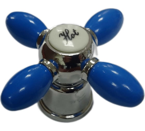 Изображение товара Маховик ARCO DA VELLA КРЕСТ металл, синий, под кран-буксу 8х24 (к/б 19256) 10452