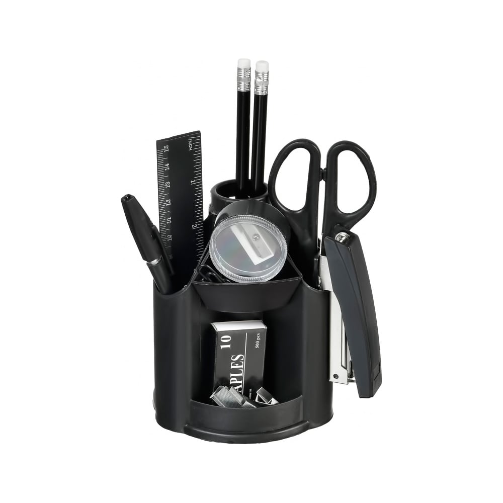 Изображение товара Настольный набор SILWERHOF 10 предметов черного цвета из пластика