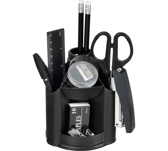 Изображение товара Настольный набор SILWERHOF 10 предметов пластик черный 1184402