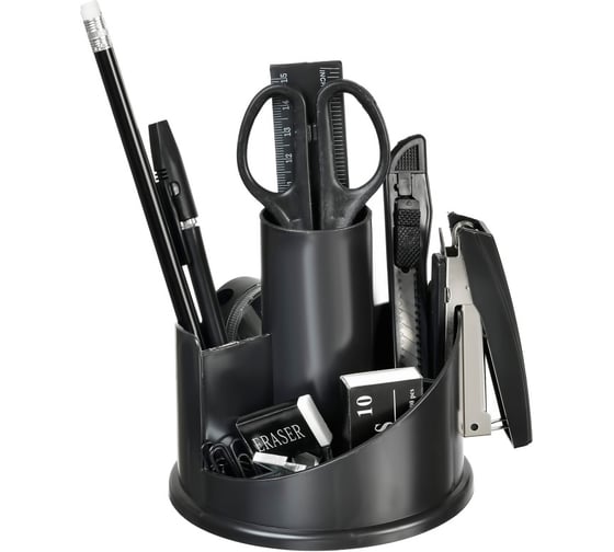 Изображение товара Настольный набор SILWERHOF 12 предметов пластик черный 1184401