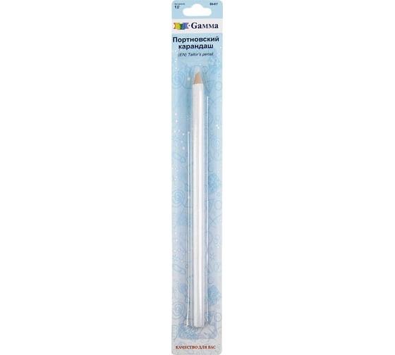 Изображение товара Карандаш для кройки Gamma SS-017 белый, в блистере 12822 61330