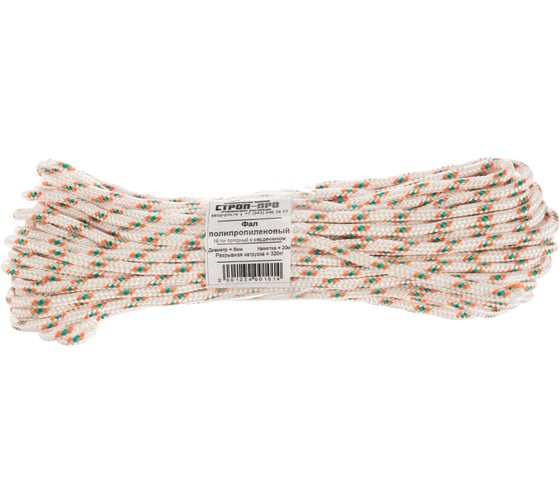 Изображение товара Полипропиленовый фал d=6мм 20м СТРОП-ПРО ПП SP03133