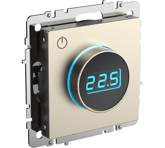 Изображение товара Электронный термостат с индикацией IEK Brite тс10-1-брш шампань BR-RT11-K37