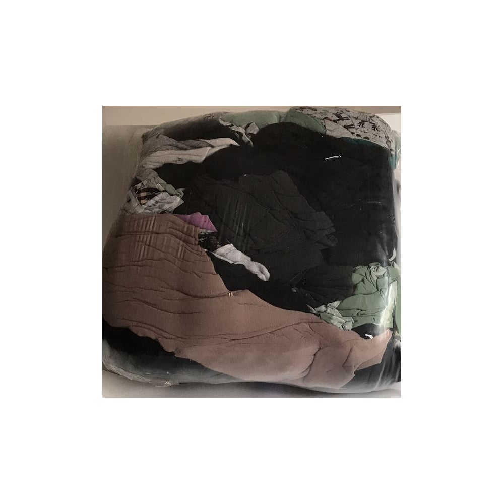 Изображение товара Цветная хлопковая ветошь 10 кг трикотаж для уборки и рабочего использования