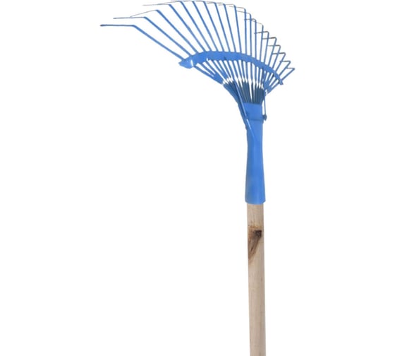 Изображение товара Грабли ООО Агростройлидер веерные пластинчатые 20-ти зубые порошковая окраска с черенком в сборе САД-09.06.2