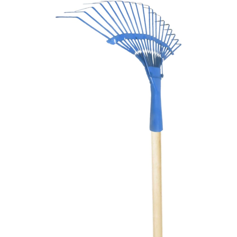 Изображение товара Веерные пластинчатые грабли с 20 зубьями, сталь, рукоятка 30 мм, модель САД-09.06.1