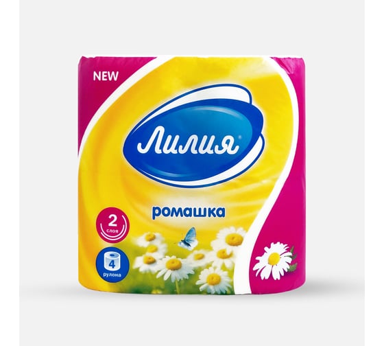 Изображение товара Туалетная бумага Ромашка Лилия 2слоя 4рулона 5628 254965