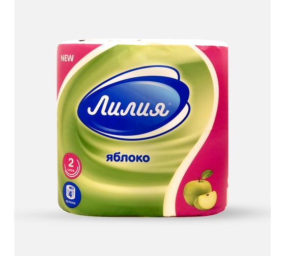 Изображение товара Туалетная бумага Яблоко Лилия 2слоя 4рулона 5635 254966