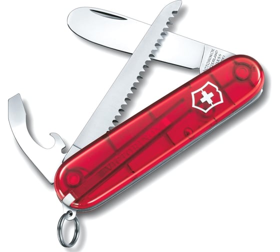 Изображение товара Нож Victorinox My First 84 мм, полупрозрачный красный 0.2373.T