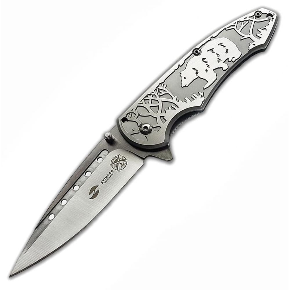 Складной нож Stinger нож складной stinger лезвие 3cr13 рукоять алюминий оранжевый камуфляж 10 см