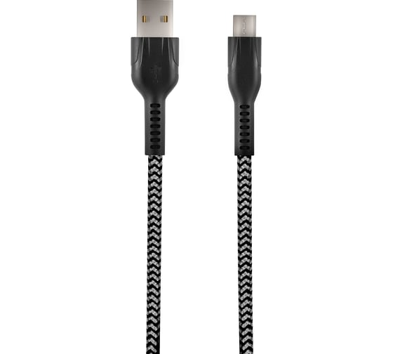 Изображение товара Кабель для зарядки смартфонов и других устройств STIMA usb 2.0 - micro usb, серо-черный NC10-29