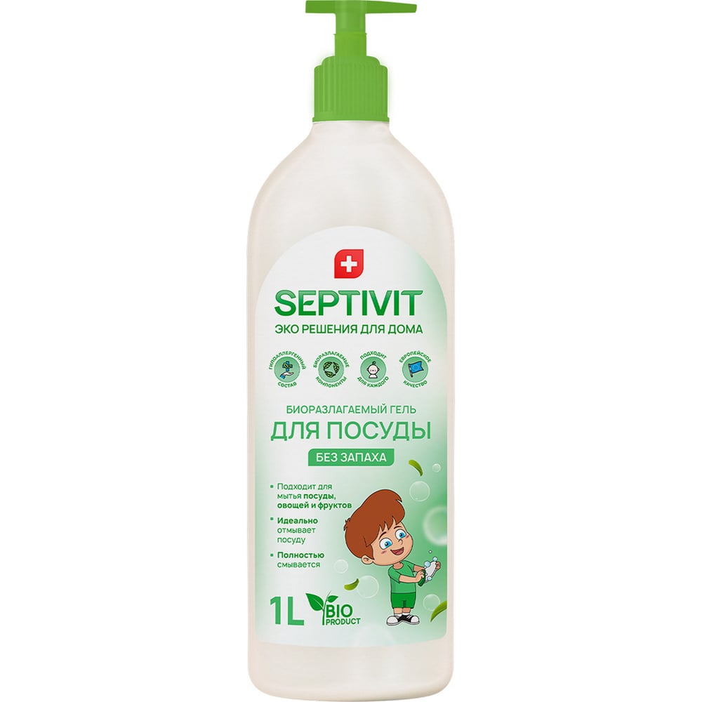 Изображение товара Гель для посуды SEPTIVIT "Без Запаха", 1л 101