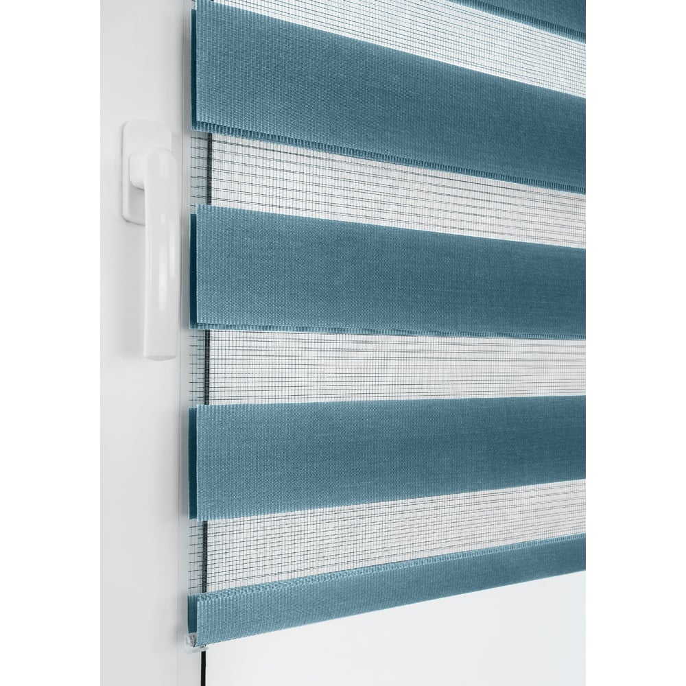 Изображение товара Миниролло Эскар бирюзовый день-ночь 37x170 см рулонная штора для окна