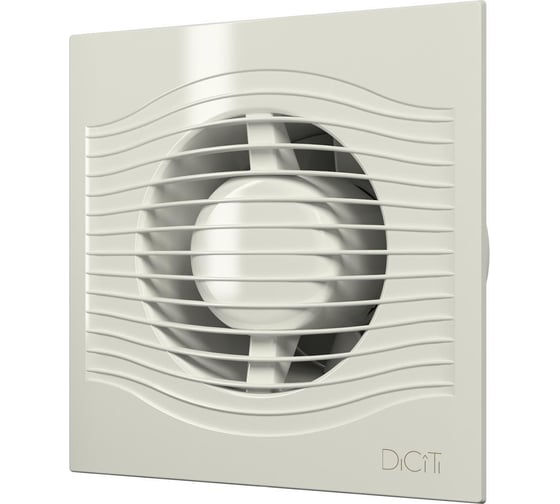 Изображение товара Осевой вытяжной вентилятор с обратным клапаном DICITI SLIM 4C D 100 Ivory 89-841
