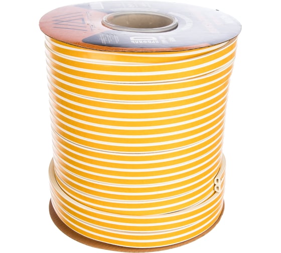 Изображение товара Уплотнитель (белый, D 9х8 мм, бухта 100 м) TECH-TOP 026-0001 53924