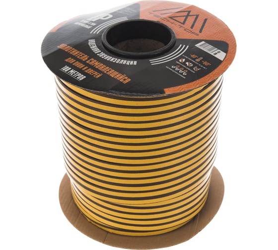 Изображение товара Уплотнитель (коричневый, P 9х5 мм, бухта 100 м) TECH-TOP 028-0002 53930