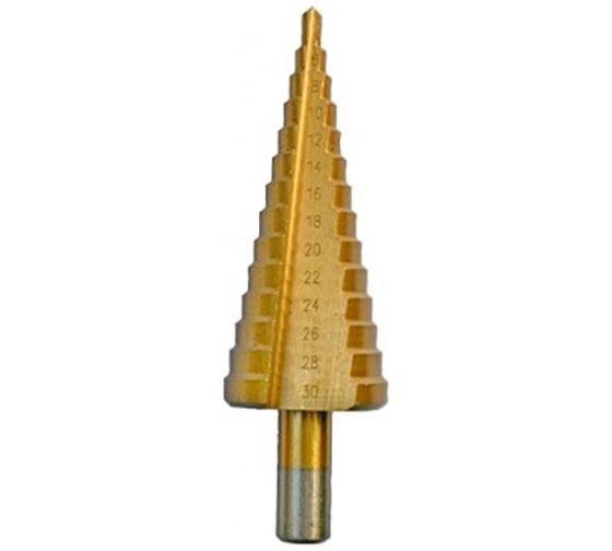 Изображение товара Сверло ступенчатое кобальт M2 по металлу 6-30 мм Strong СTМ-50706030