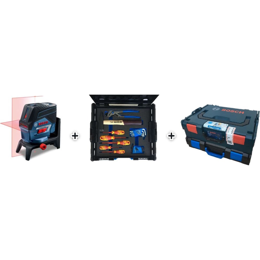 фото Комбинированный лазерный нивелир bosch gcl 2-50 c + gedore set 0.615.994.0kh